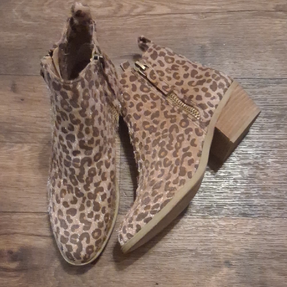 Leopard Print Ankle Boots